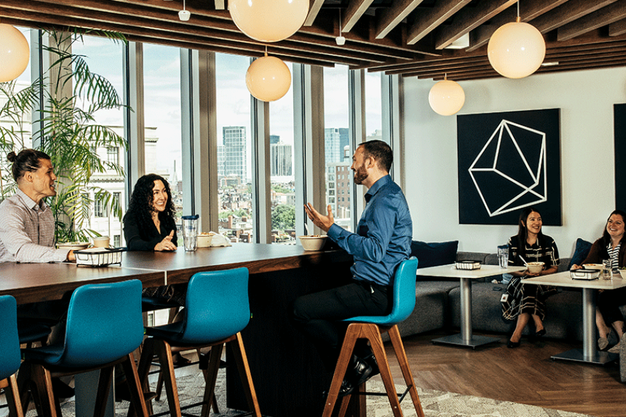 Employees at lunch